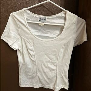 LA Movers Cream Short Sleeve Top